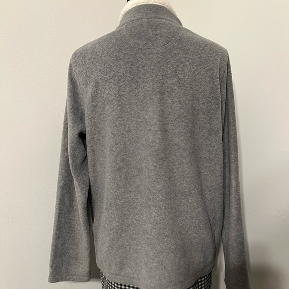 Womens Fleece Sz M Red Cardinals Embroidered Faux Fur Collar Sweater Grandmacore - Picture 6 of 11